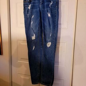 𝅺victoria SECRET DENIM SIZE 4 MID RISE WHITE WASH JEANS  SKINNY JEANS